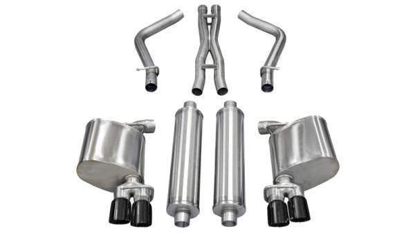 Corsa Performance - Corsa 11-13 Dodge Charger R/T 5.7L V8 Black Sport Cat-Back Exhaust - 14525BLK