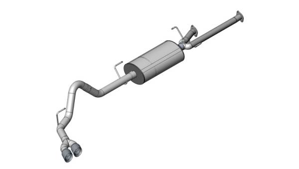 Corsa Performance - Corsa 09-10 Toyota Tundra Double Cab/Crew Max 5.7L V8 Polished Sport Cat-Back Exhaust - 14572