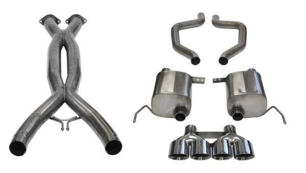 Corsa Performance - Corsa 2015+ Chevrolet Corvette C7 Z06 2.75in Dual Rear Xtreme Cat-Back Exhaust w/ Quad Polished Tips - 14766CB