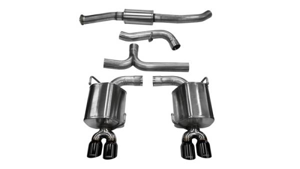 Corsa Performance - Corsa 11-13 Subaru Impreza Sedan STI 2.5L Turbo Manual Black Sport Cat-Back Exhaust - 14863BLK