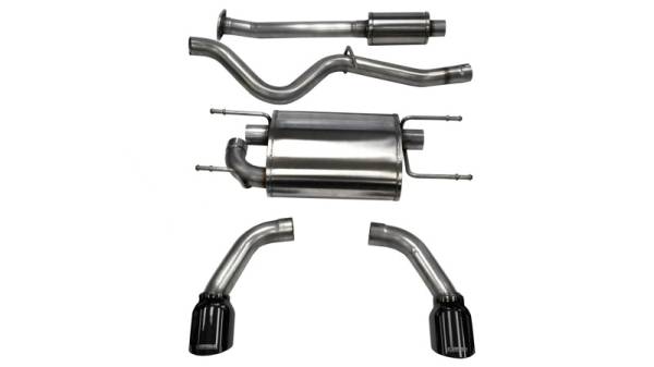 Corsa Performance - Corsa 12-14 Scion FRS / Subaru BRZ Black Tip Sport Cat-Back Exhaust - 14864BLK