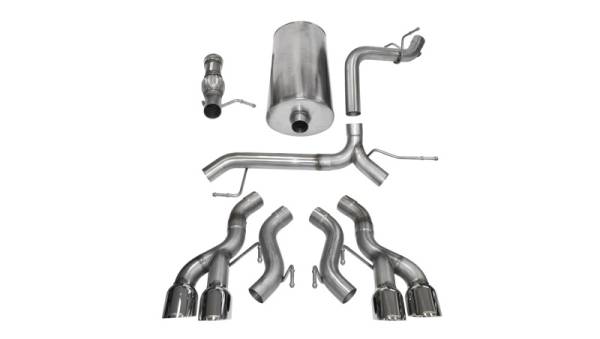 Corsa Performance - Corsa 12-13 Cadillac Escalade DUB 6.2L V8 Polished Sport Cat-Back Exhaust - 14886