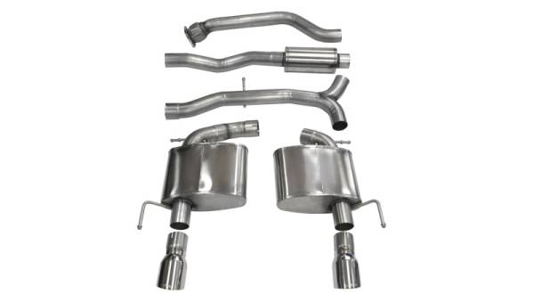 Corsa Performance - Corsa 13-14 Cadillac ATS Sedan 2.0L A/T Polished Sport Dual Rear Cat-Back Exhaust - 14888