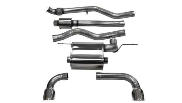 Corsa Performance - Corsa 12-14 BMW 335i Sedan RWD F30 3in Polished Touring Dual Rear Single 3.5in Tip Cat-Back Exhaust - 14937