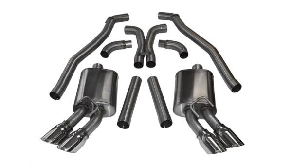 Corsa Performance - Corsa 12-13 Chevrolet Camaro Coupe ZL1 6.2L V8 Polished Sport Cat-Back + XO Exhaust - 14971