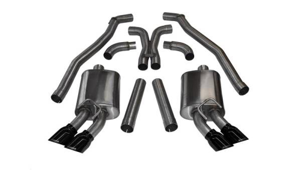 Corsa Performance - Corsa 12-13 Chevrolet Camaro Coupe ZL1 6.2L V8 Black Sport Cat-Back + XO Exhaust - 14971BLK