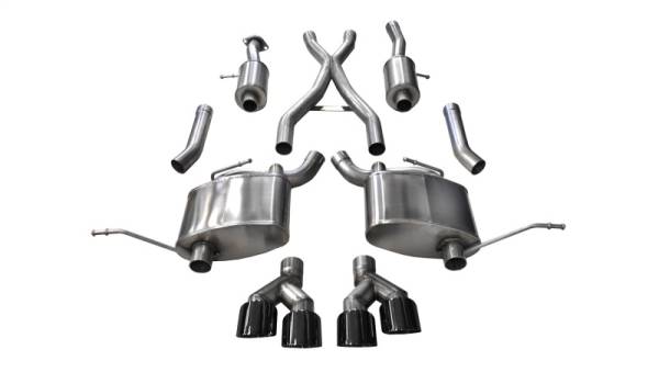 Corsa Performance - Corsa 14-21 Jeep Grand Cherokee 3.6L V6 Black Sport Cat-Back Exhaust - 14984BLK