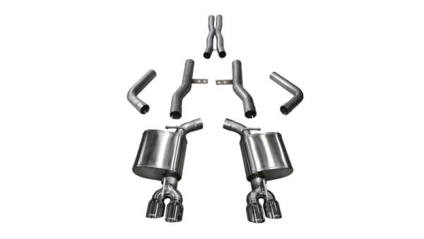 Corsa Performance - Corsa 15-17 Dodge Challenger Hellcat Dual Rear Exit Extreme Exhaust w/ 3.5in Polished Tips - 14989