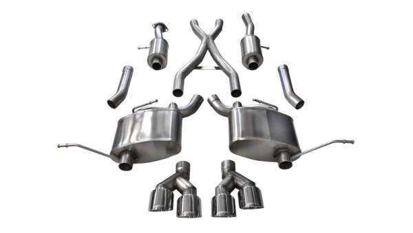 Corsa Performance - Corsa 14-16 Jeep Grand Cherokee Summit Edition Polished 2.5in Dual Rear Exit Cat-Back Exhaust - 14992