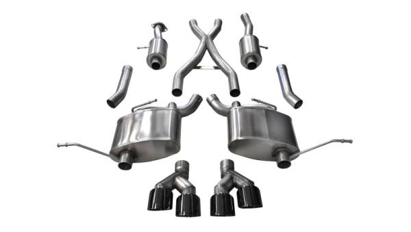 Corsa Performance - Corsa 14-16 Jeep Grand Cherokee Summit Edition Black 2.5in Dual Rear Exit Cat-Back Exhaust - 14992BLK