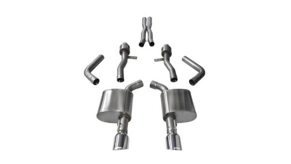 Corsa Performance - Corsa 15-16 Dodge Charger SRT / Scat Pack / R/T 6.4L Polished Sport Cat-Back Exhaust - 14995