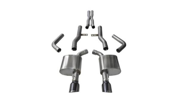 Corsa Performance - Corsa 15-16 Dodge Charger SRT/Scat Pack/R/T 6.4L Black Xtreme Cat-Back Exhaust - 14996BLK