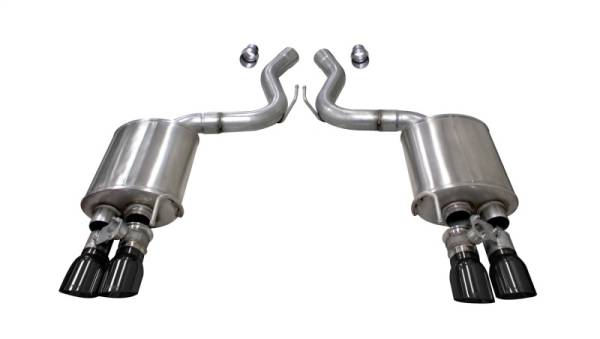 Corsa Performance - Corsa 2018+ Ford Mustang GT Fastback 5.0L 3in Sport Axle-Back Exhaust w/ 4in Black Tips - 21002BLK