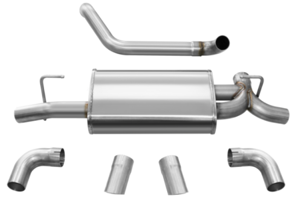 Corsa Performance - Corsa 18+ Jeep Wrangler JL 2.5in Dual Rear Turn Down Exit Sport Axle-Back Exhaust - 21013