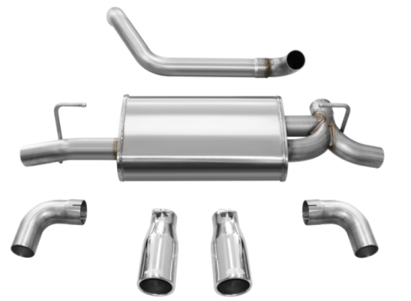 Corsa Performance - Corsa 18+ Jeep Wrangler JL 2.5in Dual Rear Exit Polished Tips Sport Axle-Back Exhaust - 21014