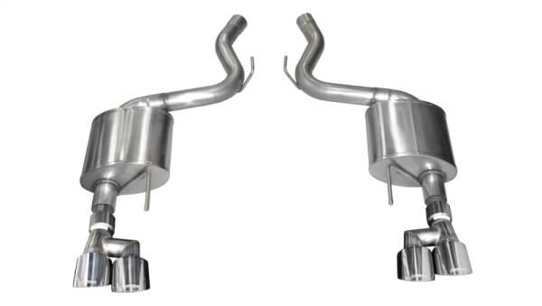 Corsa Performance - Corsa 18-19 Ford Mustang V8 5.0L 3in Axle-Back Dual Rear Exit w/ 4in Polished Pro-Series Tips - 21039