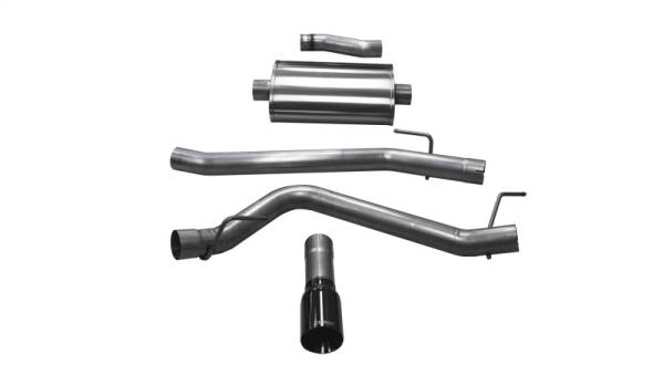 Corsa Performance - Corsa 2020 Jeep Gladiator JT 3.6L, Single Side Exit Cat-Back Exhaust System w/ Single 4in Black Tip - 21060BLK