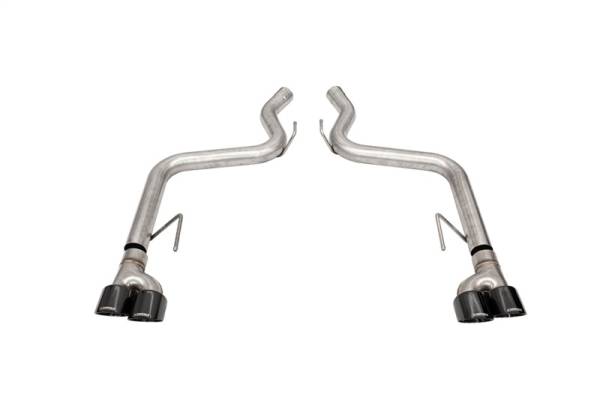 Corsa Performance - Corsa 18-21 Ford Mustang GT Black 3.0in PVD AxleBack Exhaust w/4.0in Quad Pro Tips - 21087BLK