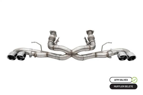 Corsa Performance - Corsa 2020 Corvette C8 3in Xtreme Cat-Back Exhaust 4.5in Pol Quad Tips - Integrates stock AFM Valve - 21102