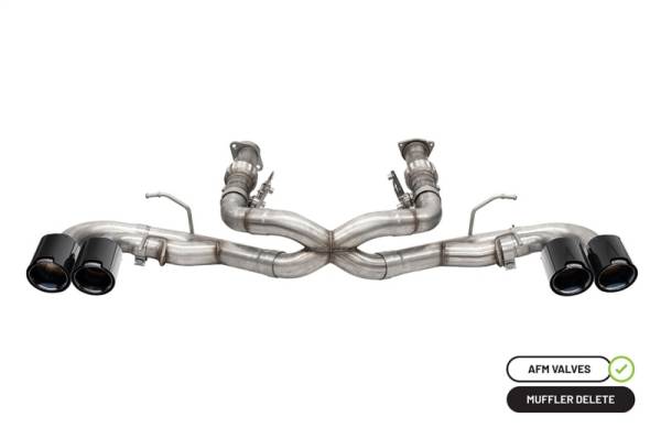 Corsa Performance - Corsa 20-23 Chevrolet Corvette C8 RWD 3in Xtreme Cat-Back Exhaust w/4.5in Carbon Fiber Black PVD Tip - 21102CFBLK