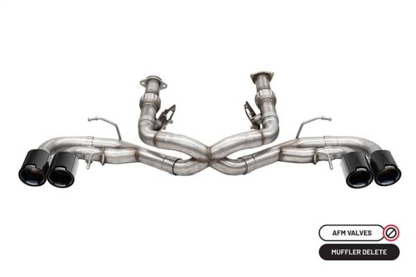 Corsa Performance - Corsa 20-23 Chevrolet Corvette C8 RWD 3in Track Cat-Back Delete Exhaust w/4.5in CF Black PVD Tips - 21104CFBLK