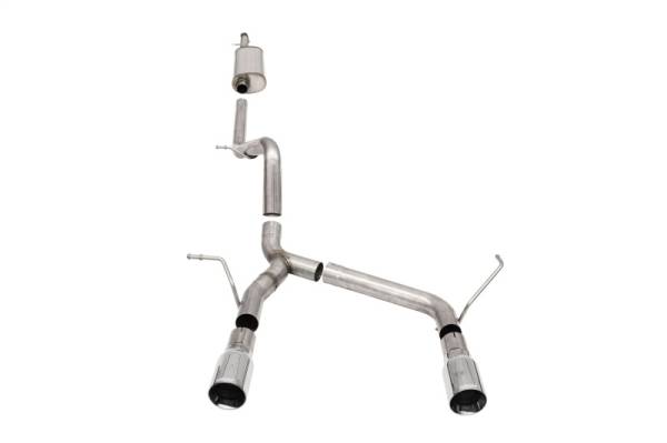 Corsa Performance - Corsa 07-18 Jeep Wrangler JKU 3.6L Sport 2.75in Cat-Back Exhaust w/ Single 4in Tips - 21122