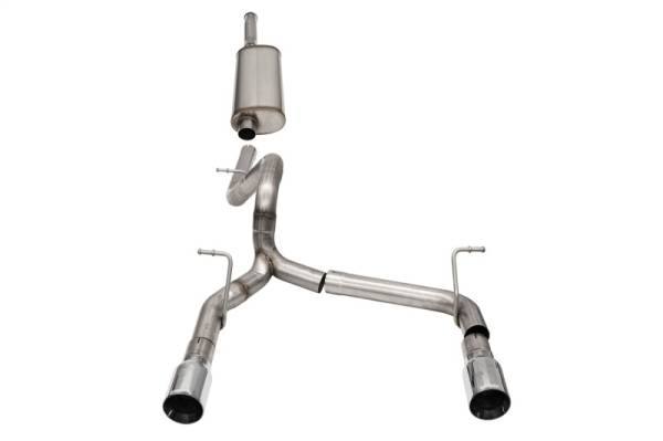 Corsa Performance - Corsa 18-21 Jeep Wrangler JLU 3.6L 2.75in Sport Cat-Back Exhaust w/ 4in Tips - 21124