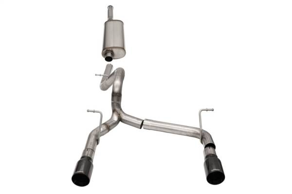 Corsa Performance - Corsa 18-21 Jeep Wrangler JLU 3.6L 2.75in Sport Cat-Back Exhaust w/ 4in Black Tips - 21124BLK