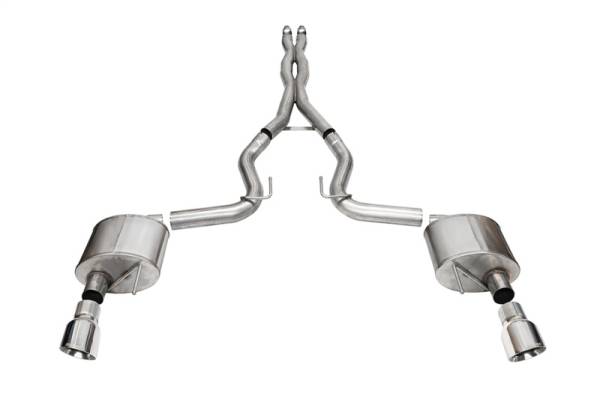 Corsa Performance - Corsa 2024 Ford Mustang GT Xtreme Cat-Back Exhaust Sys. 3.0in Dual Rear Exit w/4.5in Pro Series Tips - 21250