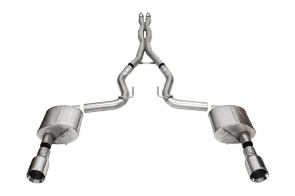 Corsa Performance - Corsa 2024 Ford Mustang GT Xtreme CatBack Exhaust Sys 3.0in Dual Rear Exit w/4.5in Straight Cut Tips - 21251