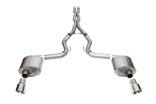 Corsa Performance - Corsa 2024 Ford MustangGT Sport Cat-Back Exhaust System 3.0in Dual Rear Exit w/4.5in Pro Series Tips - 21254