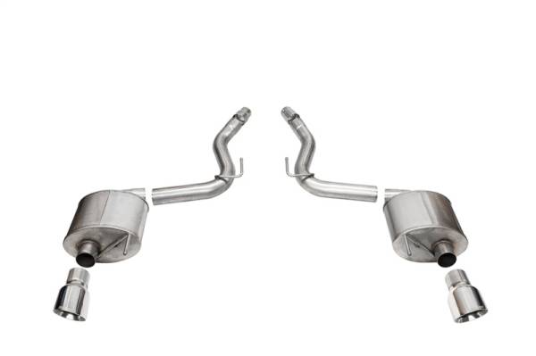 Corsa Performance - Corsa 2024 Ford Mustang GT Touring Axle-Back Dual Rear Exit with 4.5in Pro Series Polished Tips - 21256