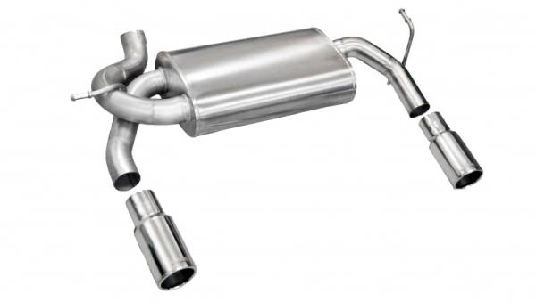 Corsa Performance - Corsa/dB Jeep 07-11 Wrangler 3.8L/12-14 Wrangler 3.6L Polished Sport Axle-Back Exhaust - 24412