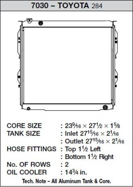 CSF - CSF 99-06 Toyota Tundra Radiator - 7030