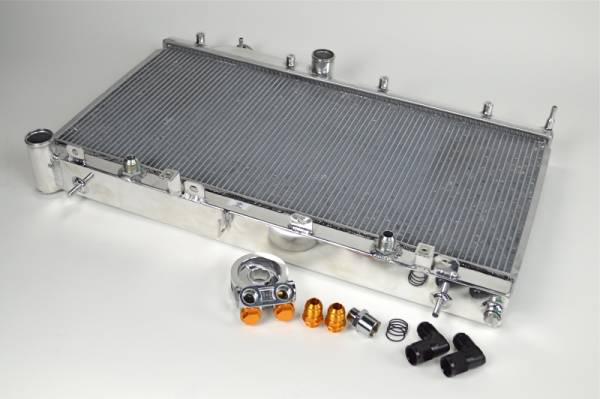 CSF - CSF 08-15 Subaru WRX/STI 2-Row Radiator w/Built-In Oil Cooler - 7042O