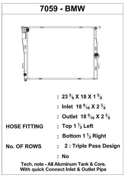 CSF - CSF 07-13 BMW M3 (E9X) Triple Pass Radiator - 7059