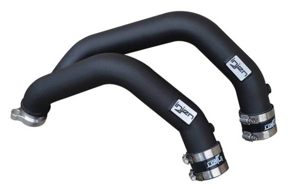 Injen - Injen 15-16 BMW M3(F80)/M4 (F82/83) 3.0L L6 Twin Turbo 2PC Aluminum Int. Charge Pipe - Wrinkle Black - SES1116ICPWB