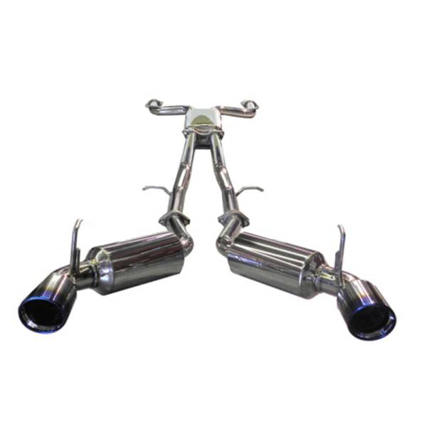 Injen - Injen 03-08 350Z Dual 60mm SS Cat-Back Exhaust w/ Built In Resonated X-Pipe - SES1987TT