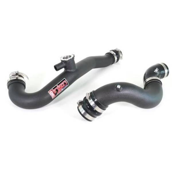 Injen - Injen 15-19 Ford Mustang 2.3L EcoBoost Aluminum Intercooler Piping Kit - Wrinkle Black - SES9200ICPWB