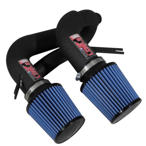 Injen - Injen 08-09 535i E60 3.0L L6 Twin intake & AMSOIL Filters Wrinkle Black Short Ram Intake - SP1130WB