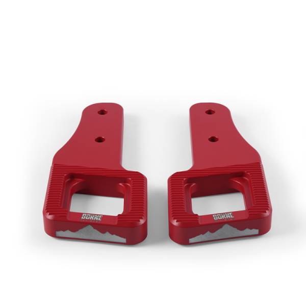 Mishimoto - Mishimoto 2017+ Ford Raptor / 2009+ Ford F150 Borne Off-Road Billet Tow Hooks - Red - BNTH-F150-17RD