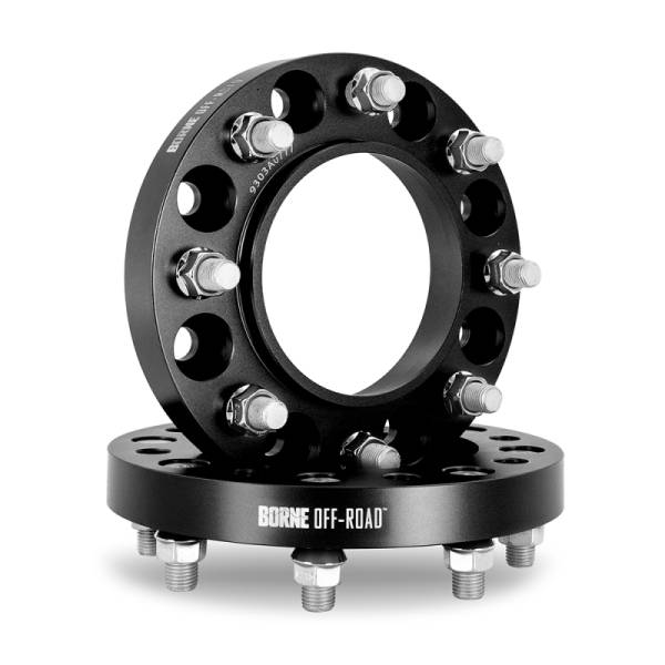 Mishimoto - Mishimoto Borne Off-Road Wheel Spacers - 8X170 - 125 - 45mm - M14 - Black - BNWS-002-450BK