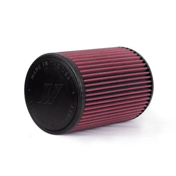 Mishimoto - Mishimoto Air Filter w/ Molded Logo Red Oil 8 Layer Cotton w/ Worm Gear Clamp - MMAF-3505