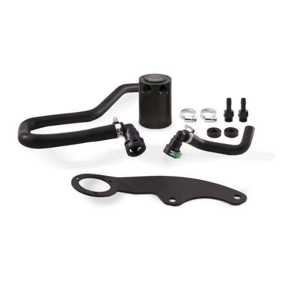 Mishimoto - Mishimoto 11-14 Ford Mustang GT Baffled Oil Catch Can Kit - Black - MMBCC-MUS8-11PBE2