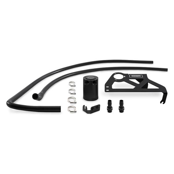 Mishimoto - Mishimoto 12-18 Jeep Wrangler JK Baffled Oil Catch Can Kit - Black - MMBCC-WR6-12PBE2