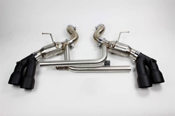 Mishimoto - Mishimoto 2016+ Chevrolet Camaro SS Quad-Tip Pro Axle-Back Exhaust w/ Black Tips - MMEXH-CAM8-16AQTPBK