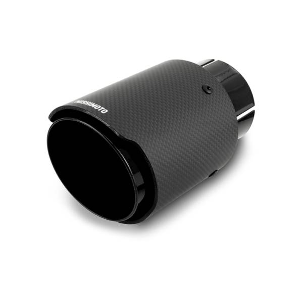 Mishimoto - Mishimoto Carbon Fiber Muffler Tip 2.5in Inlet 3.5in Outlet Black - MMEXH-TIP-CF25BK