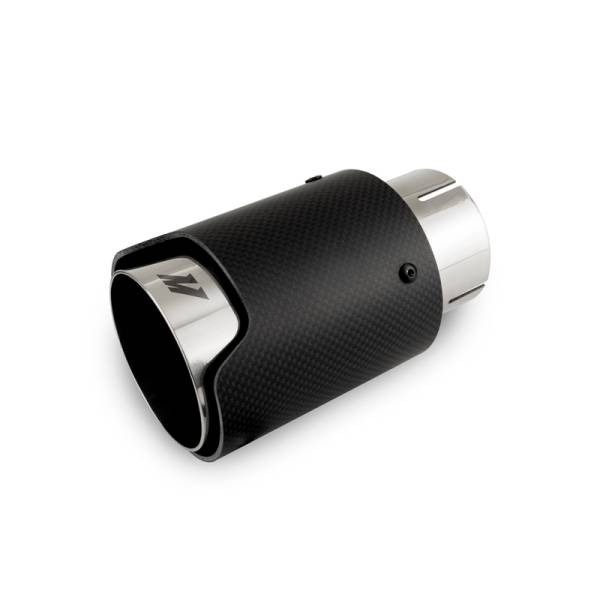 Mishimoto - Mishimoto Carbon Fiber Muffler Tip 2.5in Inlet 3.5in Outlet M Polished - MMEXH-TIP-CFM25P