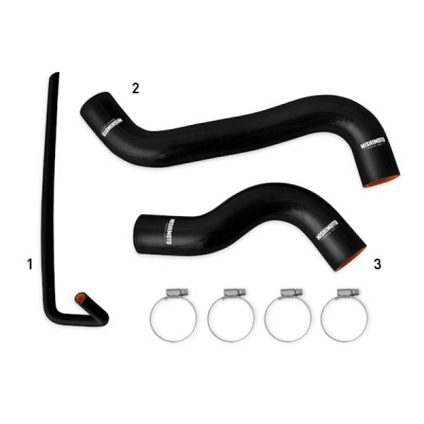 Mishimoto - Mishimoto 2015+ Subaru WRX Silicone Radiator Coolant Hose Kit - Black - MMHOSE-WRX-15BK