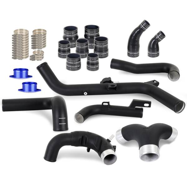 Mishimoto - Mishimoto 2021+ Ford Bronco 2.7L High-Mount Intercooler Pipe Upgrade Kit - Wrinkle Black - MMICP-BR27-21USBK